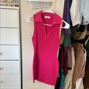 Aritzia hot pink dress 2xs new